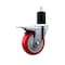 Service Caster 4'' Red Poly Swivel 1-3/4'' Expanding Stem Caster Total Lock Brake SCC-EXTTL20S414-PPUB-RED-134 - alternate 1